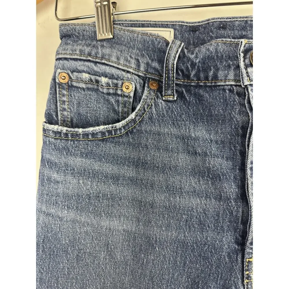 Gap Cheeky Straight High Rise Jeans Button Fly 29 8 R Dark Indigo Blue Denim - Picture 5 of 15